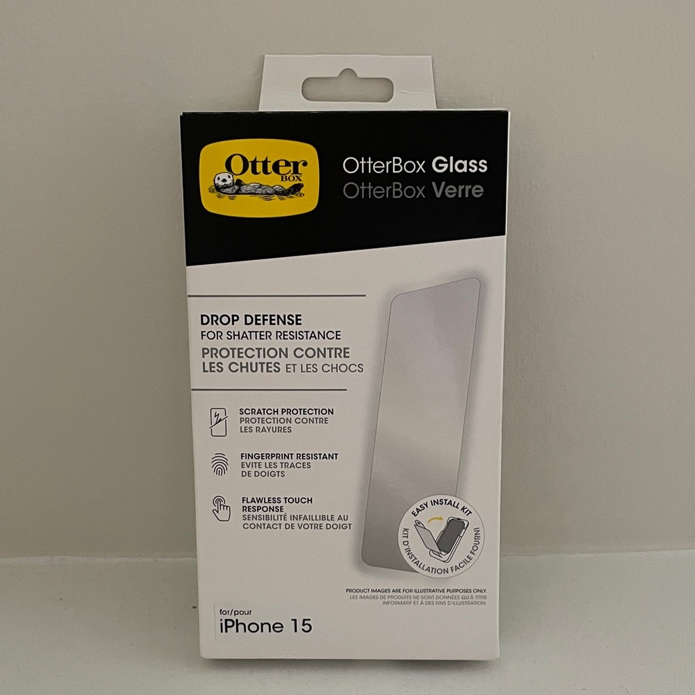 OtterBox Glass Screen Protector – Black & Yellow Accent Packaging